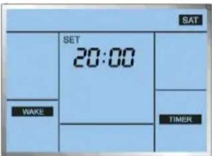 SAT SET 20:00 WAKE TIMER