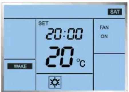 SAT SET 20:00 FAN ON 20°C WAKE ☀️