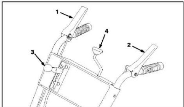 Technical diagram of a mechanical device with numbered components and labeled parts