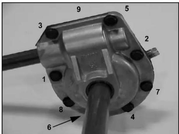 Labeled mechanical component diagram with numbered parts for identification