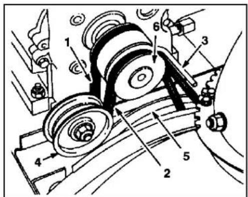 Technical diagram of a mechanical assembly with numbered components for identification