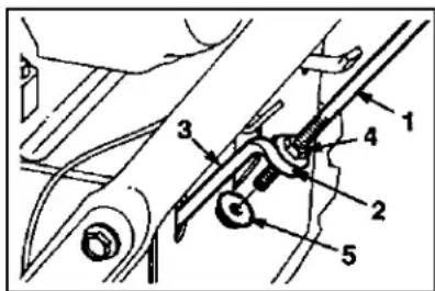 Technical diagram of a mechanical assembly with numbered components