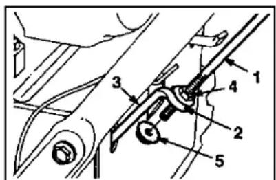 Technical diagram of a mechanical assembly with numbered components for identification