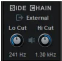 SIDE CHAIN External Lo Cut Hi Cut 241 Hz 1.30 kHz