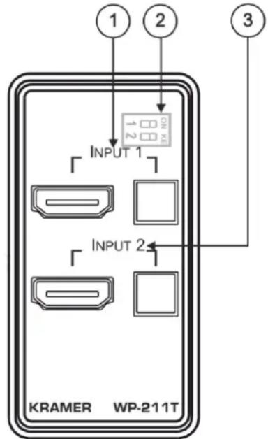 ① ② ③ INPUT 1 INPUT 2 KRAMER WP-211T