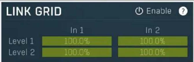 LINK GRID Enable ? In 1 Level 1 100.0% Level 2 100.0% In 2 100.0% 100.0%