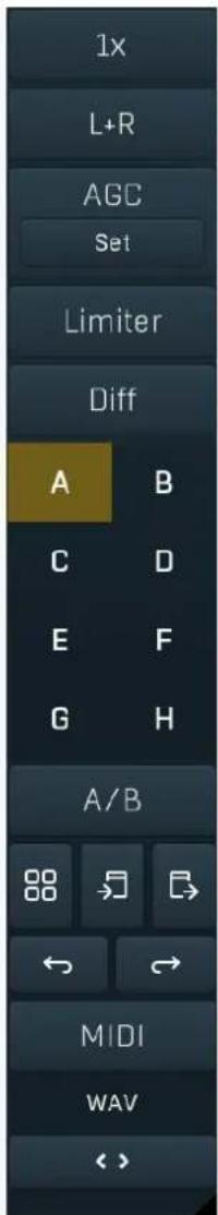 1x L+R AGC Set Limiter Diff A B C D E F G H A/B MIDI WAV <<>