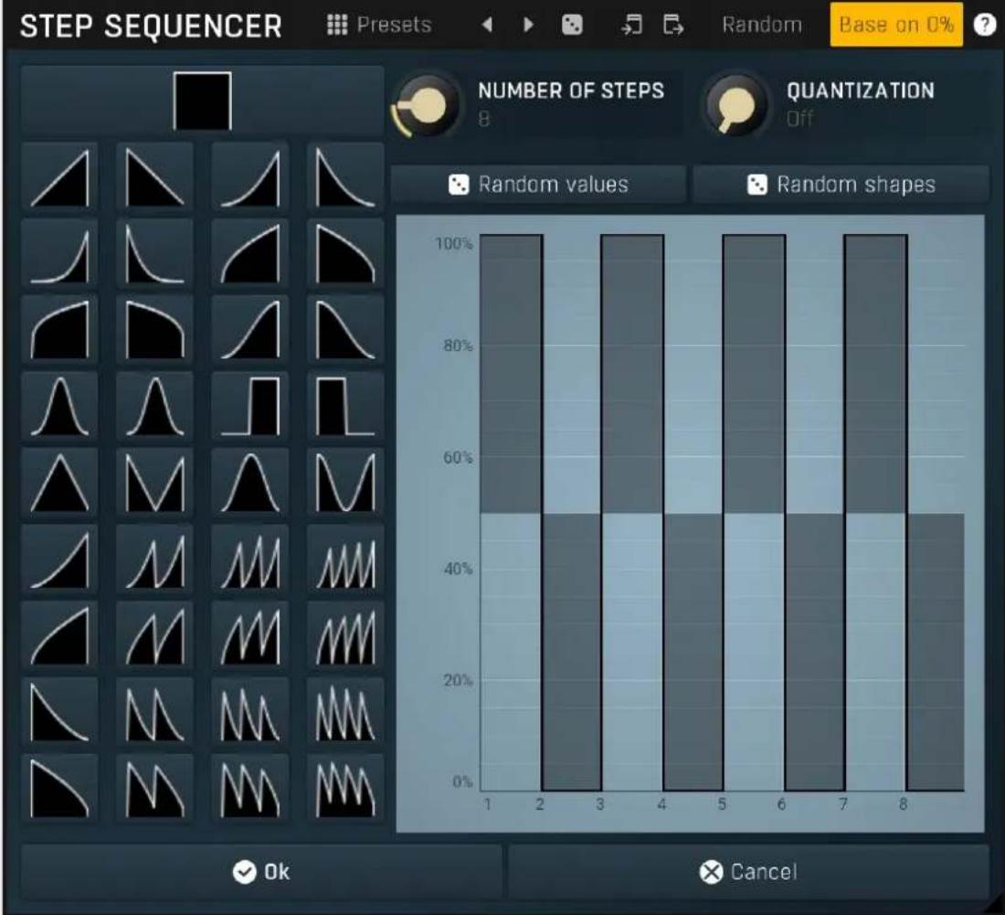 MeldaProduction MSpectralDynamics - Signal generator step sequencer editor - 1