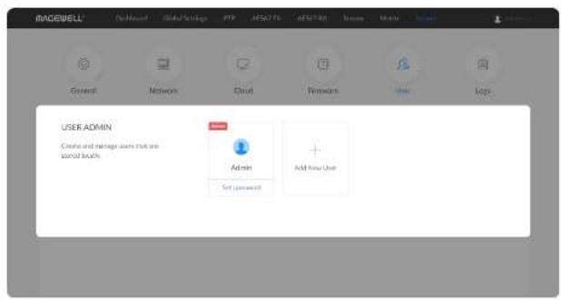 IMACBELL® Default Global Storage FTP ASPATTs ASPATTR Name Mail Map Current Network Cloud Printers User Maps... USER ADMIN Create and manage alarms that are lanned links. Admin Add New User Set password