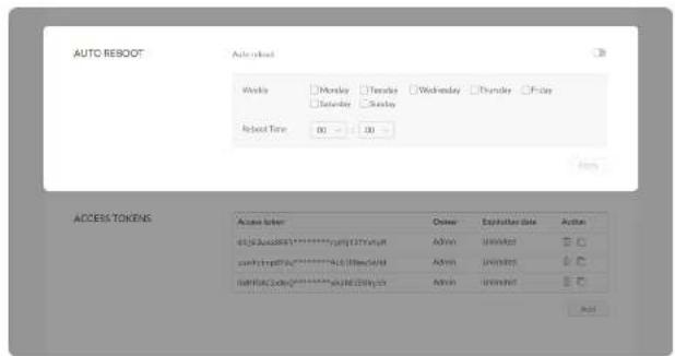 AUTO RESOOT Auto reset Weekly Monday Tuesday Wednesday Thursday Friday Reminder Season Reset Time 00 100 Access Token Owner Expiration Date Action 41.5.2023.00**********@jg137.com/ Admin Uninited C 20.8.17.00**********@k111b6.m/ Admin Uninited C 00.9.23.00**********@jg137.com/ Admin Uninited Add ACCESS TOKENS