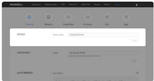 IMAGINELL Outbound Global Settings FTP ASX7.16 ASX7.08 Name NAME Symbol General Network Control Hub Firmware User Maps DEVICE Device Name: 043420915064 USB DEVICE Home: Pro Coret A/C/NT Auto RESOCT Auto HNSA