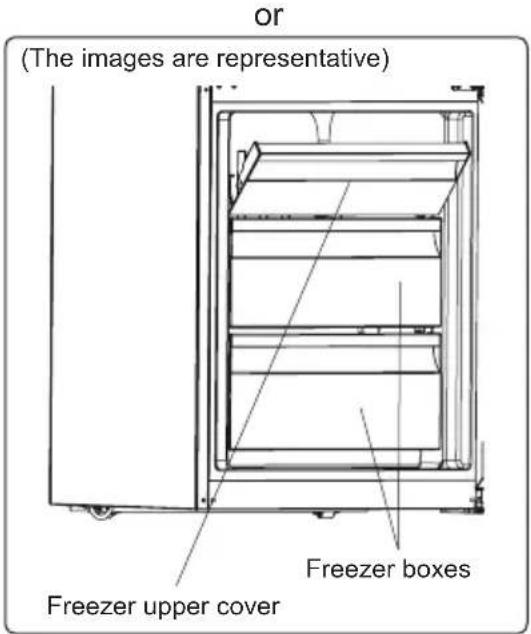 or (The images are representative) Freezer boxes Freezer upper cover