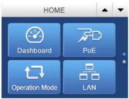 HOME Dashboard PoE Operation Mode LAN