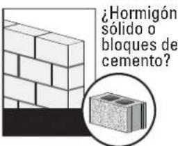 ¿Hormigón sólido o bloques de cemento?