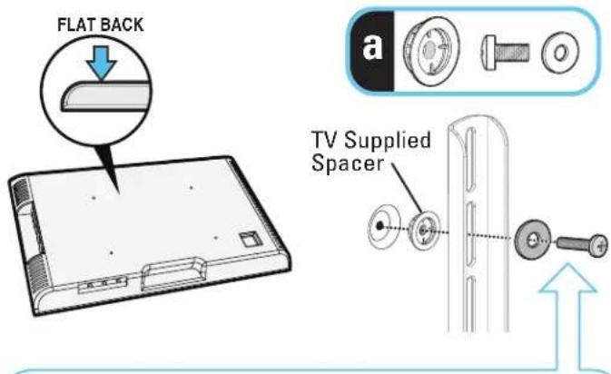 FLAT BACK a TV Supplied Spacer