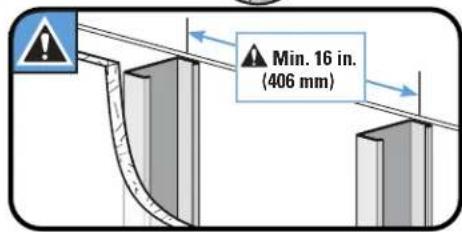 Min. 16 in. (406 mm)