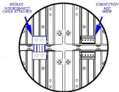 MODULE INTERCONNECT CABLE ATTACHED CONNECTION NOT MADE