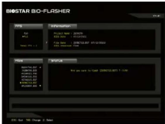 BIOSTAR BIO-FLASHER File File Name: 200639 A330 Date: 11/13/2021 File Date: 2006715.007 07/13/2021 A330 intronun: 004 Price MAYR706.807 YJ89476.807 WJ58962.807 DQG4516.807 GT78865.807 YJ89476.807 APL29997.807 Status Pre user sure to Iash (2006715.807) ? (VH) SBC Out TUB Charger 1: Select
