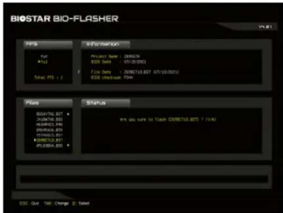 BIOSTAR A620MH AURORA - Обновление BIOS с помощью BIOSTAR BIOS Flasher - 2