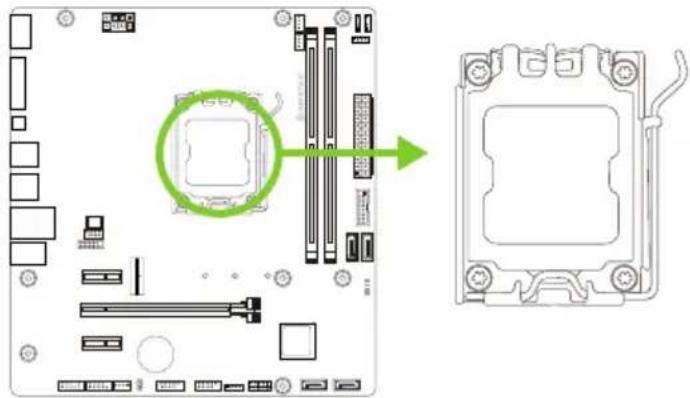 BIOSTAR A620MH AURORA - CPU 설치 - 1