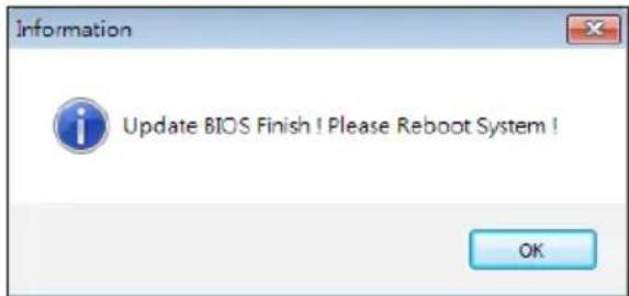 Information Update BIOS Finish! Please Reboot System! OK