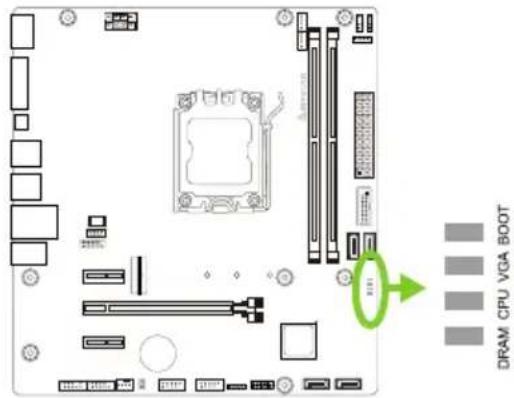 BIOSTAR A620MH AURORA - Debug LED: 디버그 LED 표시등 - 1
