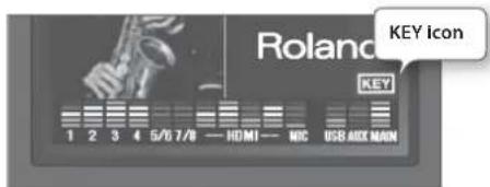Roland KEY icon 1 2 3 4 5/6 7/8 - HDMI - NC USB AUX MAIN