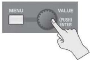 MENU VALUE (PUSH) ENTER