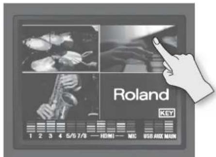Roland KEY 1 2 3 4 5/6 7/8 HDMI MIC USB AUX MAIN