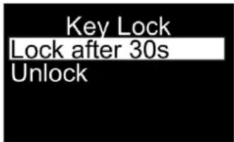 Key Lock Lock after 30s Unlock