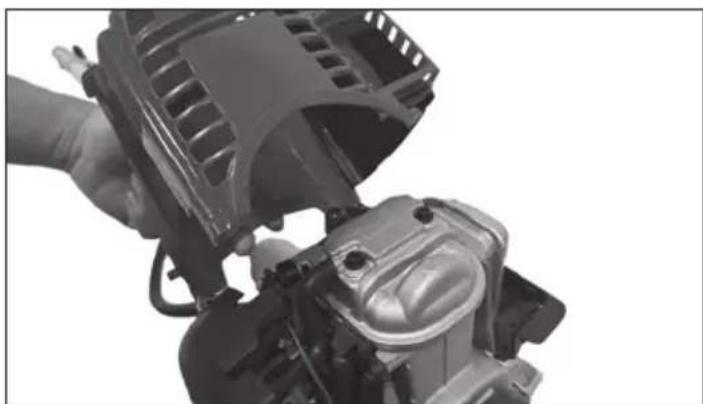 Draper GTP34 - CAUTION! Risk if injury from moving parts or burns from exhaust. - 2
