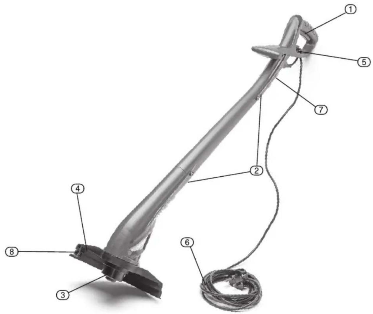 Labeled diagram of a mechanical device with numbered parts for identification