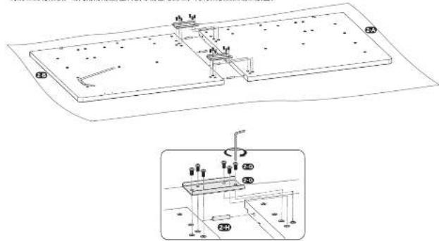 Technical diagram showing a mechanical assembly with labeled components and an inset view of a platform setup.