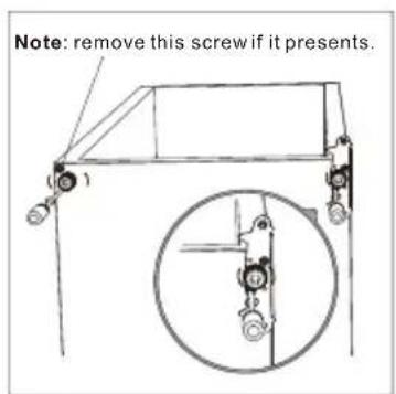 Note: remove this screw if it presents.