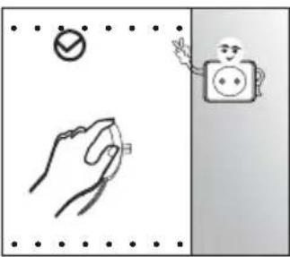 Diagram showing hand gesture, checkmark, and robot face with Chinese labels