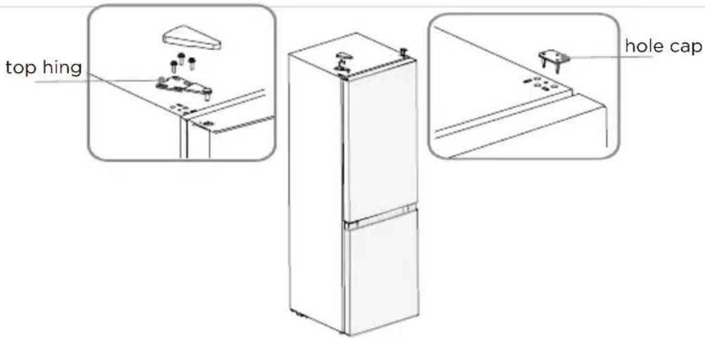 top hing hole cap
