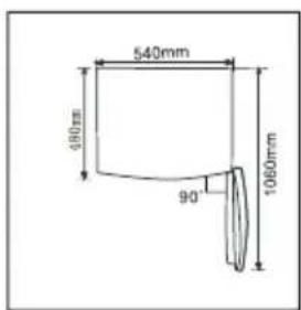 540mm 480mm 90° 1060mm