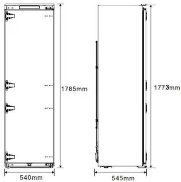 1785mm 540mm 1773mm 545mm