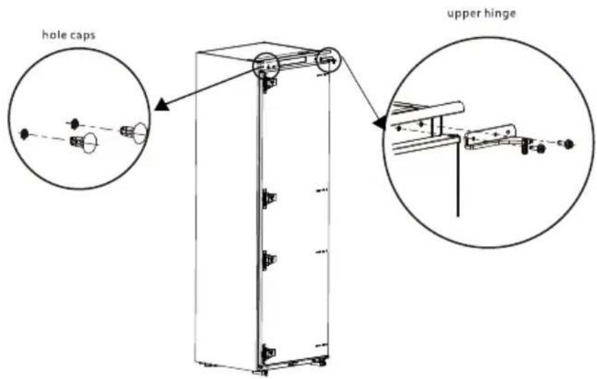 hole caps upper hinge
