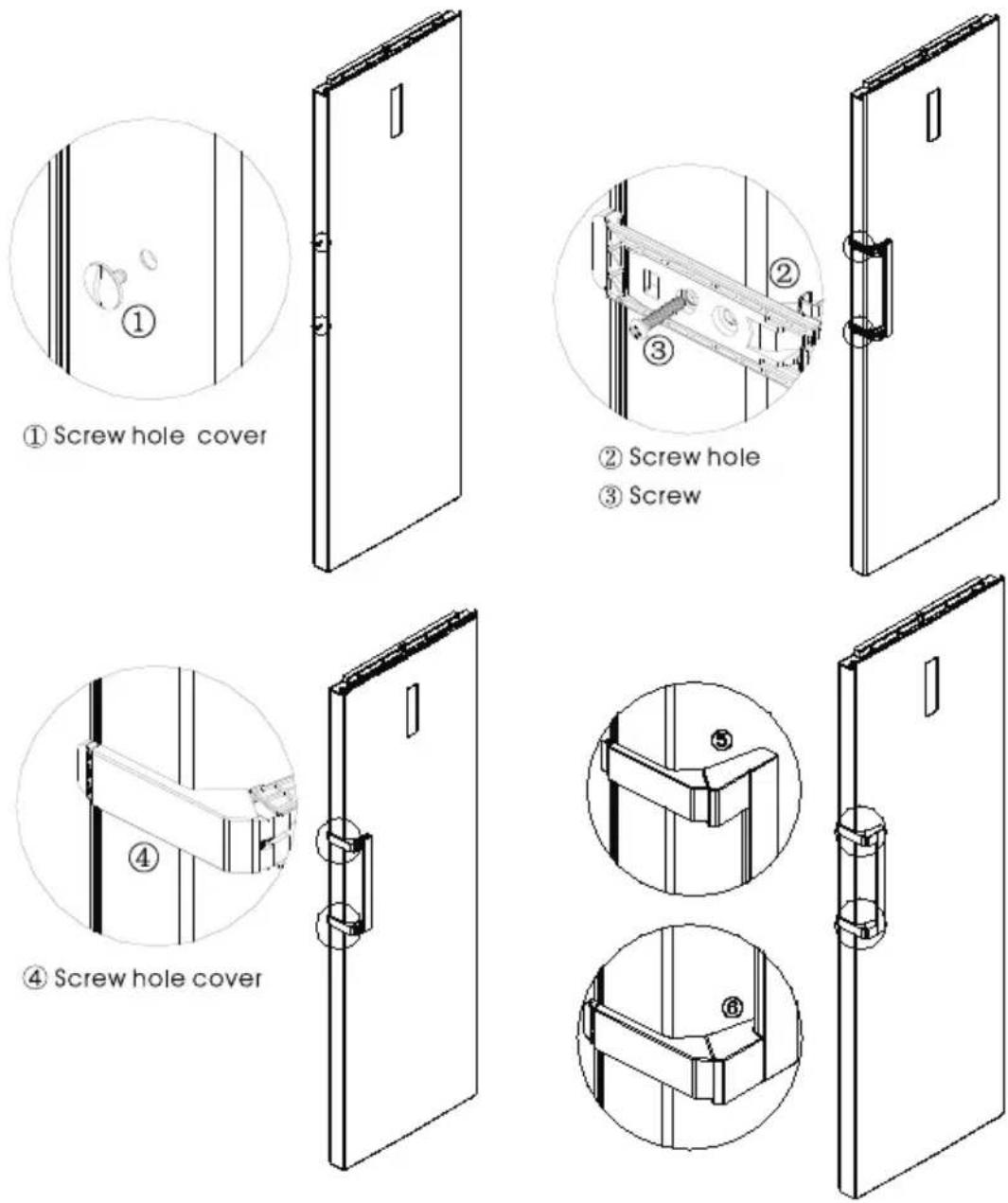 Cookology CTFR362WH - Door handle installation - 1