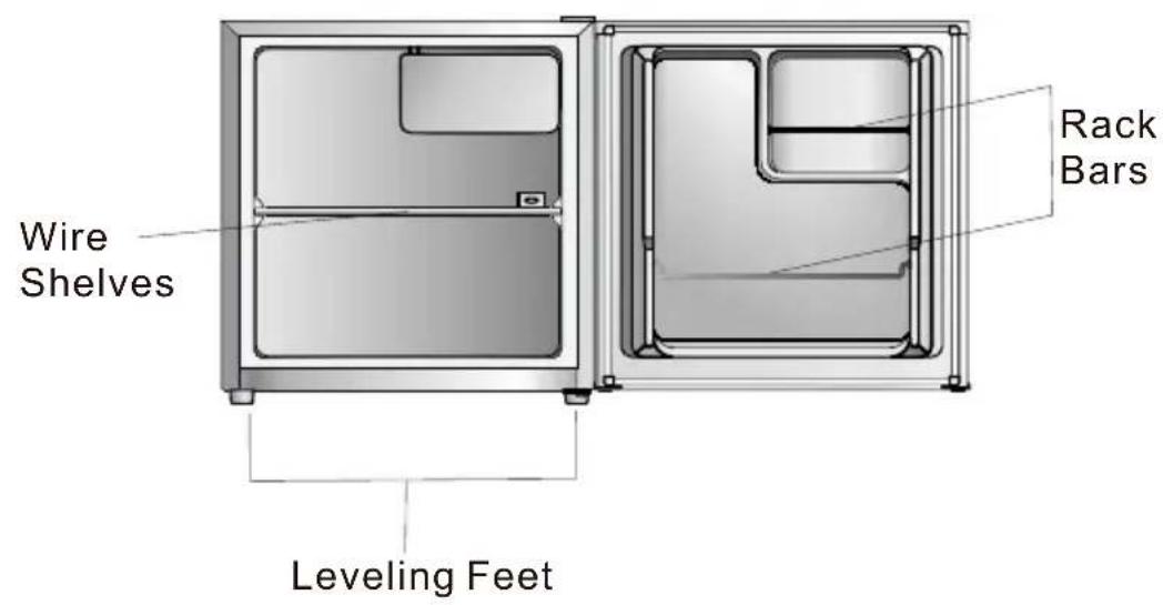 Wire Shelves Rack Bars Leveling Feet