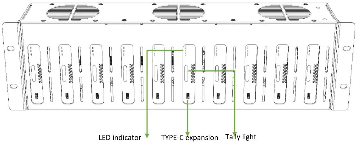 LED indicator TYPE-C expansion Tally light