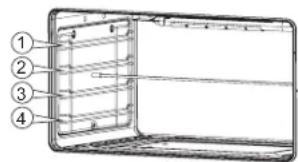 Diagram of a smartphone rear panel with numbered parts for identification