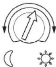 Simple diagram showing a crescent moon, an upward arrow, and a sun with rays (no text or symbols)