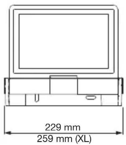 229 mm 259 mm (XL)