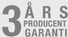 3ÅRS PRODUCENT GARANTI