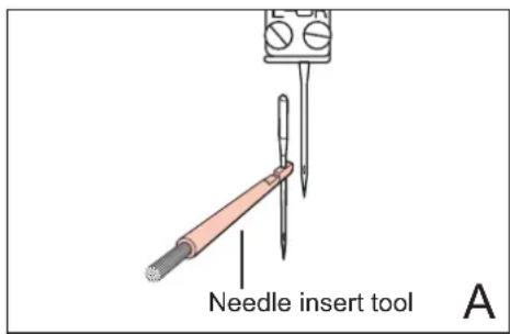 Needle insert tool A