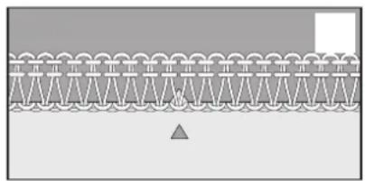 Pure diagram of a structural frame with triangular supports and a triangle at the base (no text or symbols)