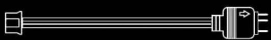 Pure electrical plug diagram without any text, numbers, or symbols