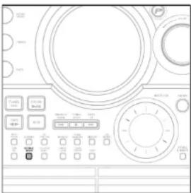 Technical diagram of a control panel with labeled buttons and gauges, showing various function keys and indicators.